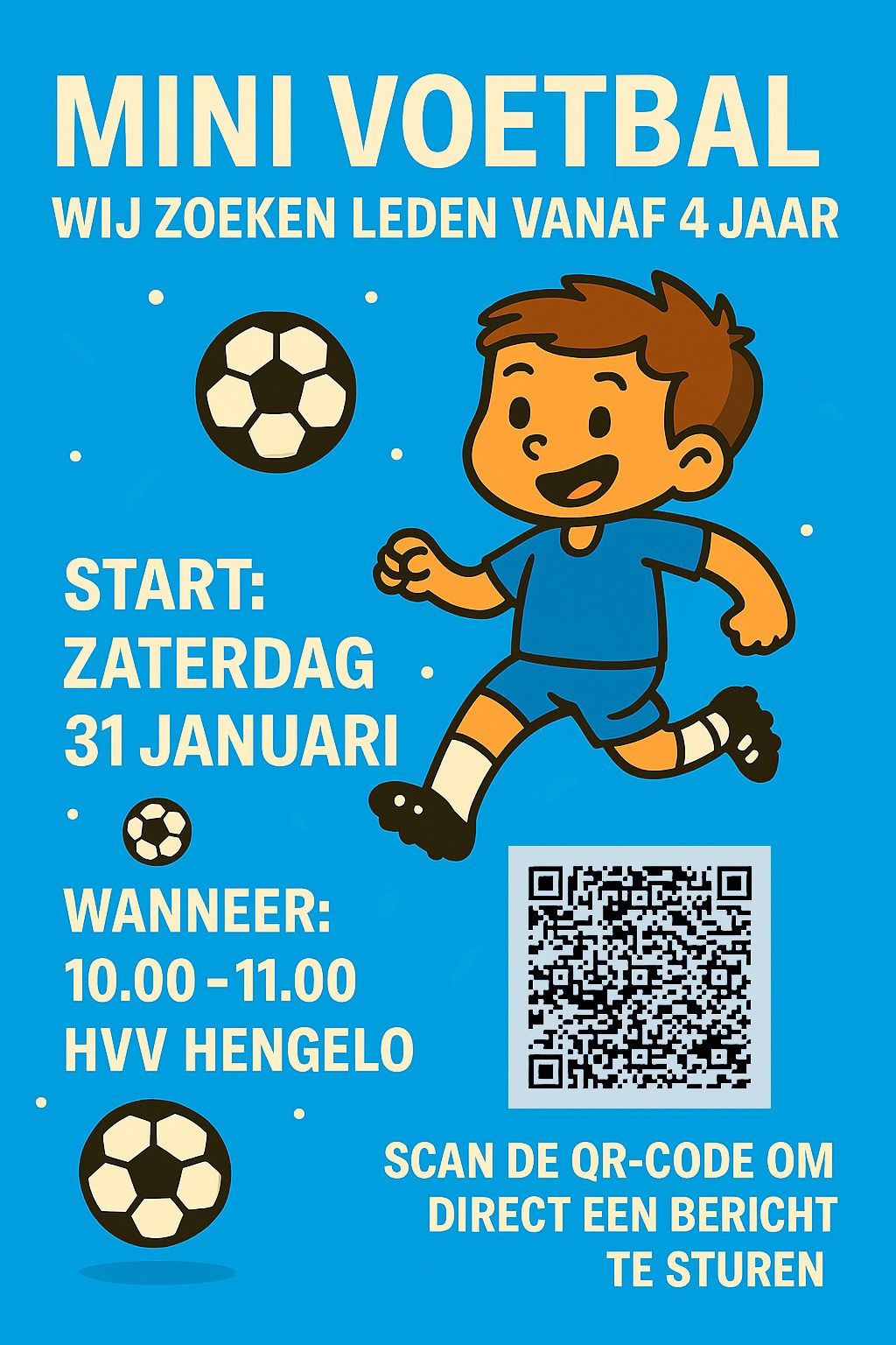 Mini voetbal start 31 januari