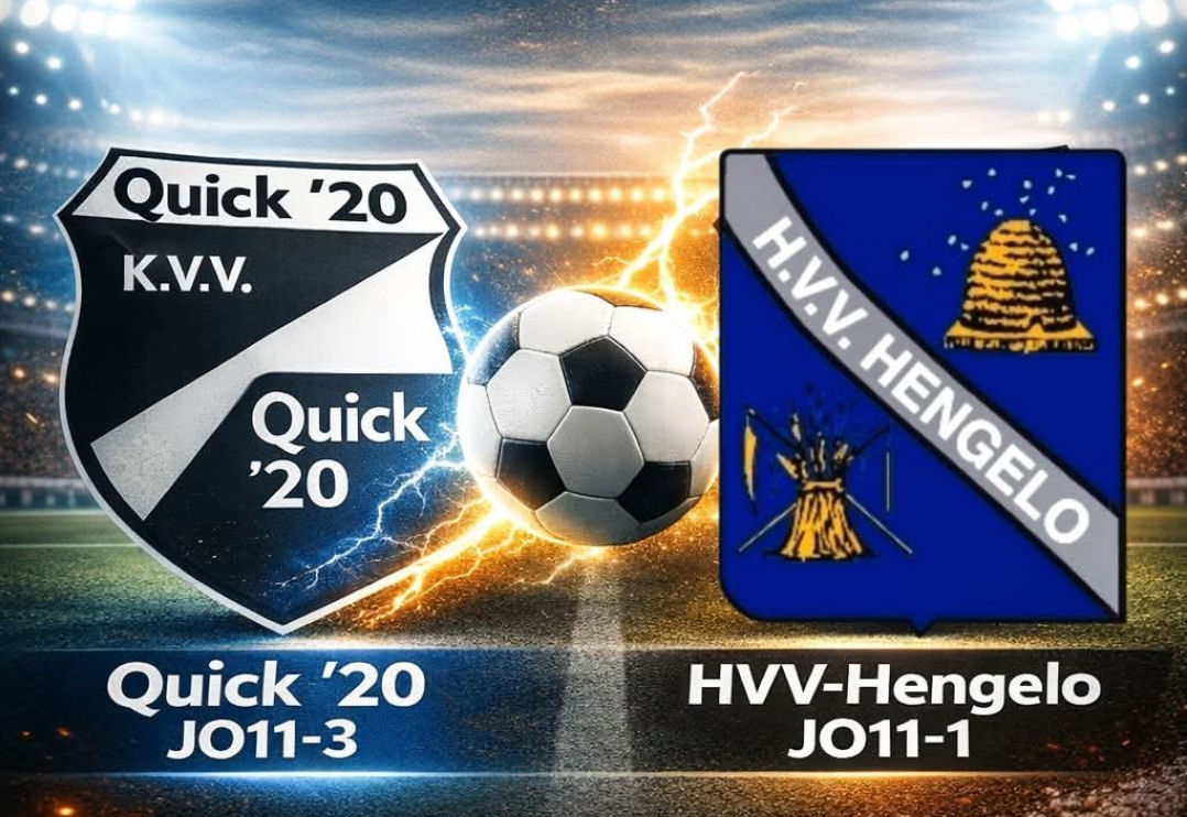 Wedstrijd  verslag QUICK'20 JO11-3 tegen Hvv-Hengelo JO11-1