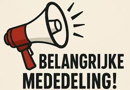 Belangrijke bijeenkomst 1 april 19.30