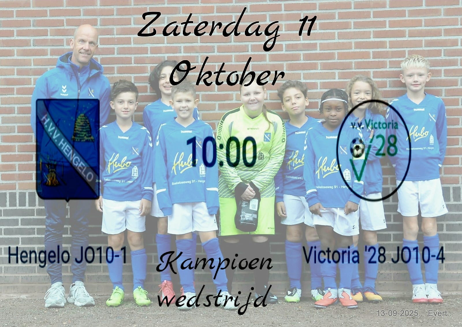 JO10-1 Kampioenswedstrijd zaterdag 11 oktober
