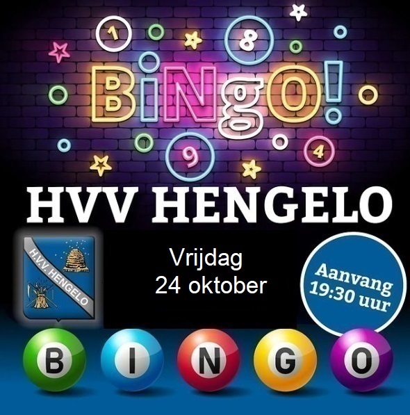 Bingo vrijdag 24 oktober