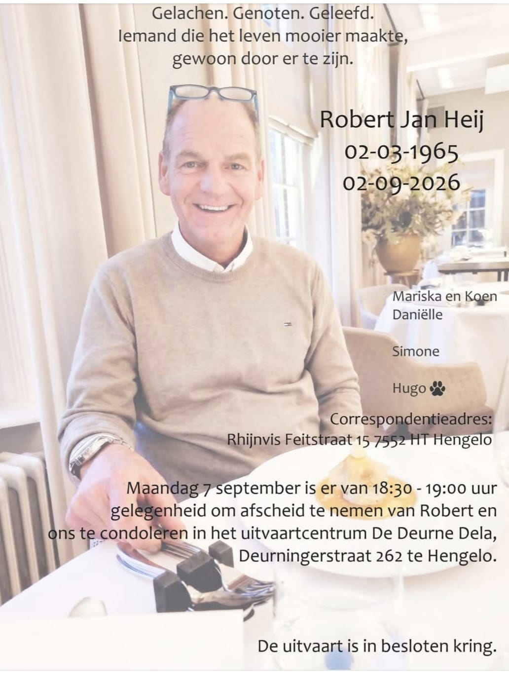 In memoriam – Robert Heij